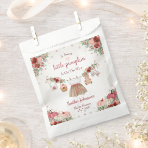 Sweet Little Pumpkin Autumn Baby Shower Favour Bag