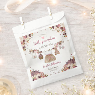 Sweet Little Pumpkin Autumn Baby Shower Favour Bag