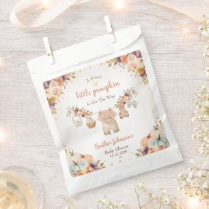 Sweet Little Pumpkin Autumn Baby Shower Favour Bag