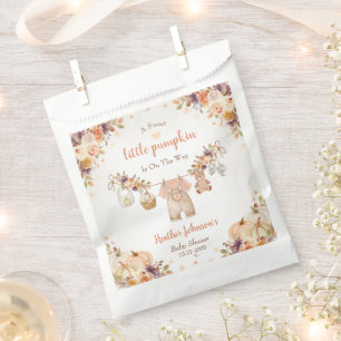 Sweet Little Pumpkin Autumn Baby Shower Favour Bag