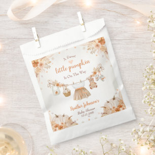 Sweet Little Pumpkin Autumn Baby Shower Favour Bag