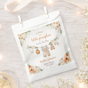 Sweet Little Pumpkin Autumn Baby Shower Favour Bag