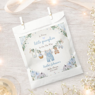 Sweet Little Pumpkin Autumn Baby Shower Favour Bag