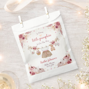 Sweet Little Pumpkin Autumn Baby Shower  Favour Bag