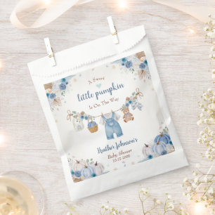 Sweet Little Pumpkin Autumn Baby Shower Favour Bag