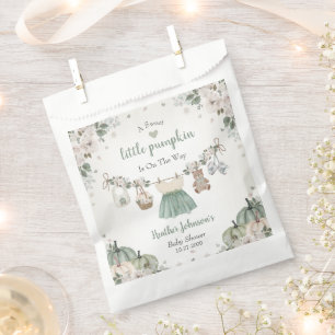 Sweet Little Pumpkin Autumn Baby Shower Favour Bag