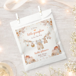 Sweet Little Pumpkin Autumn Baby Shower Favour Bag
