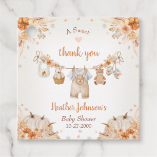 Sweet Little Pumpkin Autumn Baby Shower Favour Tags