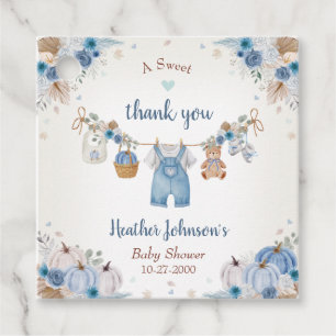 Sweet Little Pumpkin Autumn Baby Shower Favour Tags