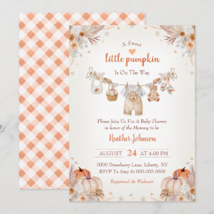 Sweet Little Pumpkin Autumn Baby Shower Invitation