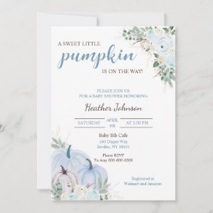 Sweet Little Pumpkin Autumn Baby Shower Invitation