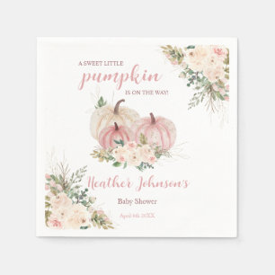 Sweet Little Pumpkin Autumn Baby Shower Napkin