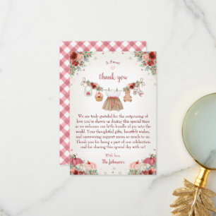 Sweet Little Pumpkin Autumn Baby Shower Thank You Card