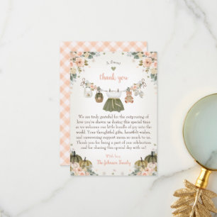 Sweet Little Pumpkin Autumn Baby Shower Thank You Card