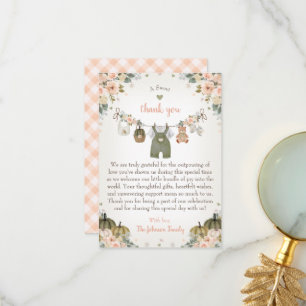 Sweet Little Pumpkin Autumn Baby Shower Thank You Card