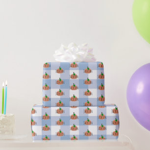 Sweet Little Pumpkin Baby Boy 1st Birthday Wrapping Paper