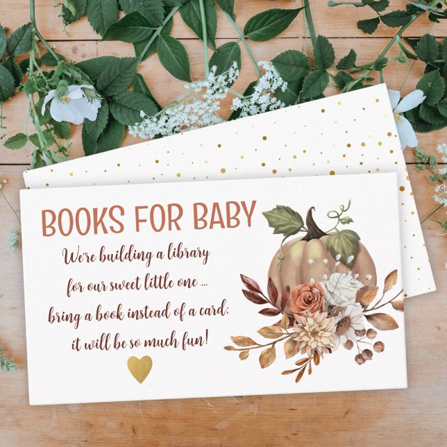 Sweet Little Pumpkin Baby Shower Book Request Enclosure Card (Sweet Little Pumpkin Baby Shower Book Request Enclosure Card)