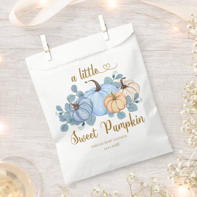 Sweet little pumpkin baby shower favour bag (Clipped)