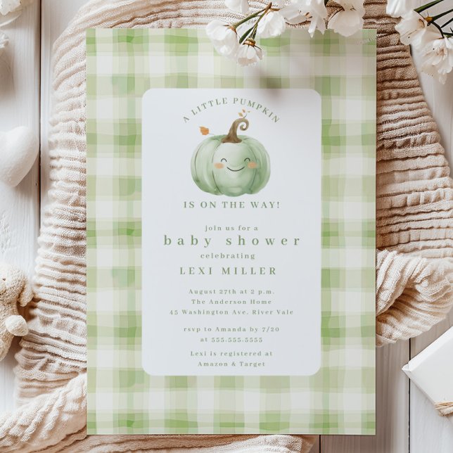 Sweet Little Pumpkin Baby Shower  Invitation (Creator Uploaded)