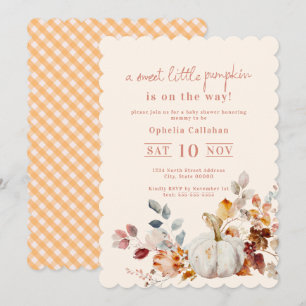 Sweet Little Pumpkin Baby Shower Invitation