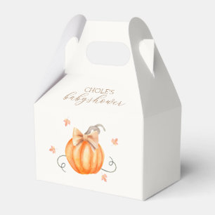 Sweet Little Pumpkin Bow Fall Baby Shower  Favour Box