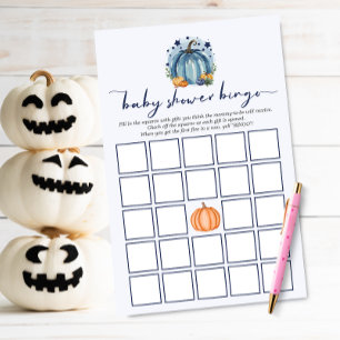 Sweet Little Pumpkin Boy Baby Shower Bingo Game