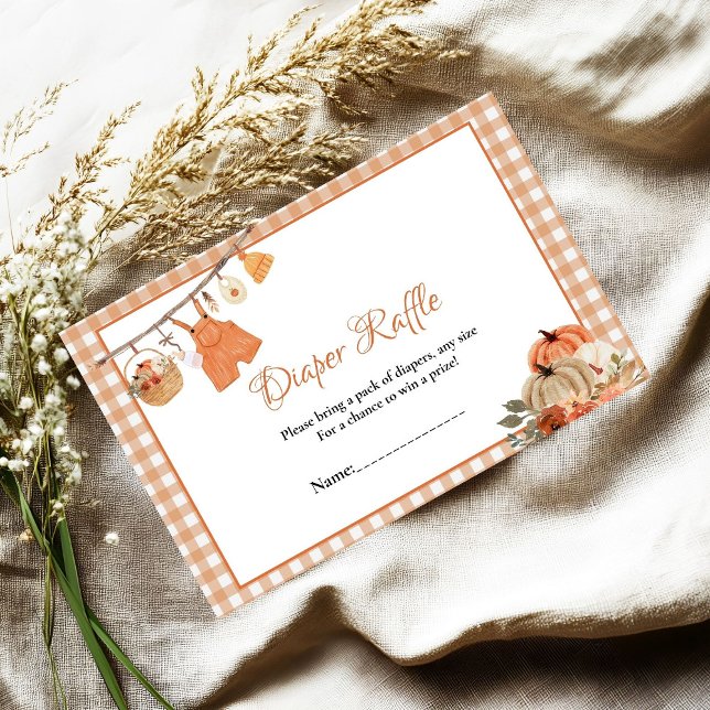 Sweet Little Pumpkin Fall baby  diaper  request Enclosure Card (Creator Uploaded)