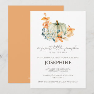 Sweet Little Pumpkin Fall Baby Shower Invitation
