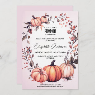 Sweet Little Pumpkin Fall Baby Shower Invitation