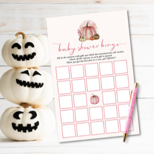 Sweet Little Pumpkin Girl Baby Shower Bingo Game