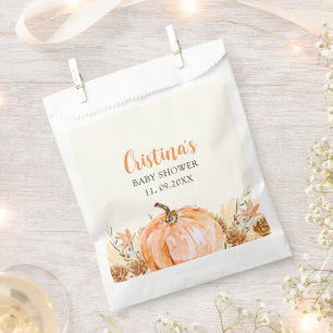 Sweet Little Pumpkin is on her Way, Baby Shower Favour Bag
