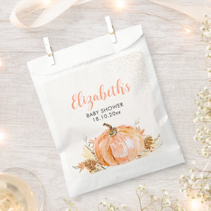 Sweet Little Pumpkin is on her Way, Baby Shower Favour Bag
