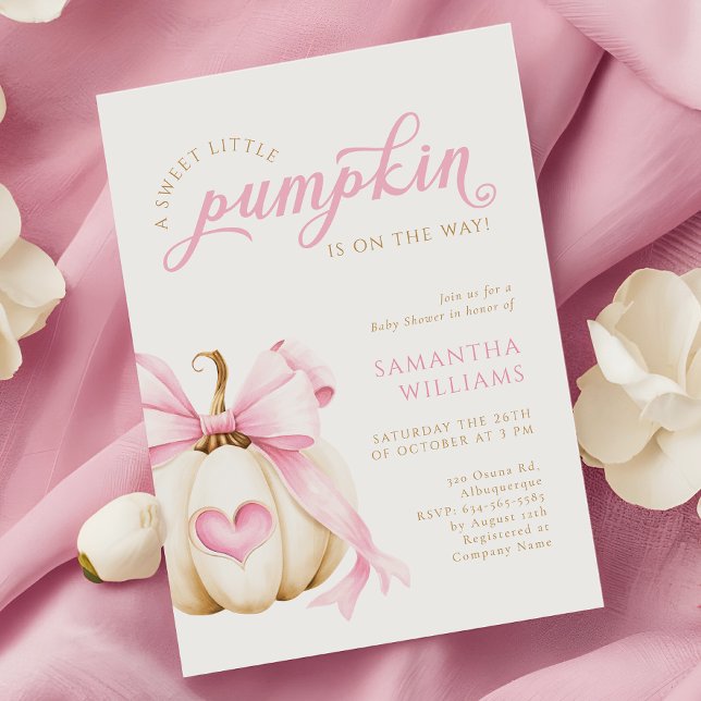 Sweet Little Pumpkin is on the Way Baby Shower Invitation (Creator Uploaded)