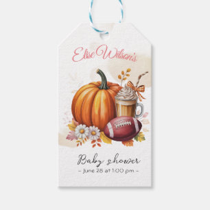 Sweet little pumpkin is on the way gift tags