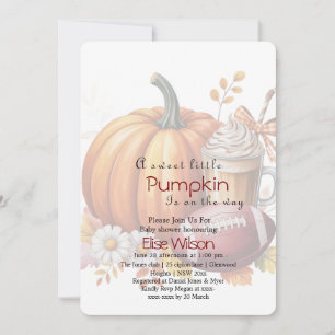 Sweet Little pumpkin latte is on the way Invitation