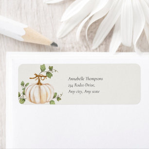 Sweet little Pumpkin on the way Baby Shower Return Address Label