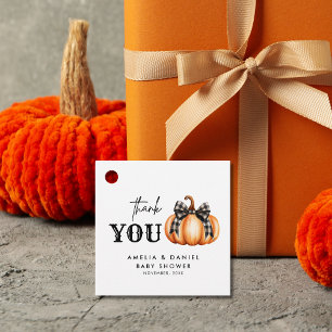 Sweet Little Pumpkin Thank You Fall Baby Shower Favour Tags