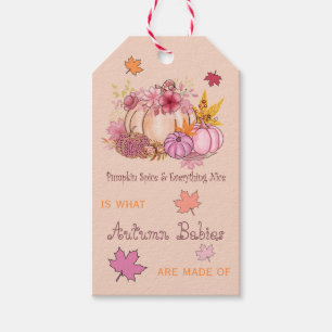 Sweet Little Pumpking Hello Spice & Nice Pink Fall Gift Tags