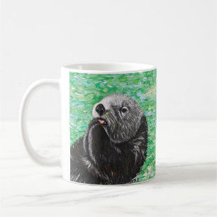Sweet Little Sea Otter Painting Coffee Mug