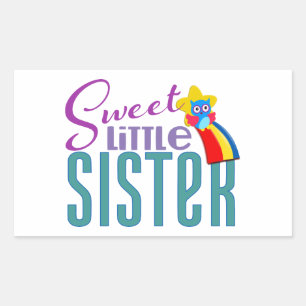 Sweet Little Sister Rectangular Sticker