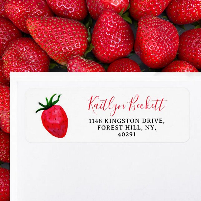 Sweet Little Strawberry Return Address Label (Creator Uploaded)