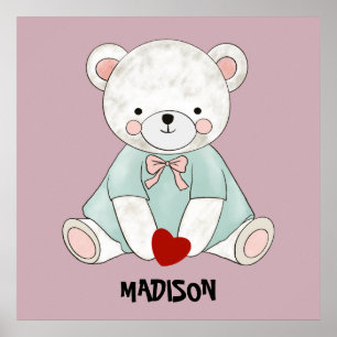 Sweet little teddy  poster