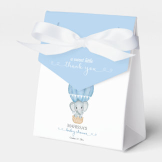 Sweet Little Thank You Blue Elephant Baby Shower Favour Box