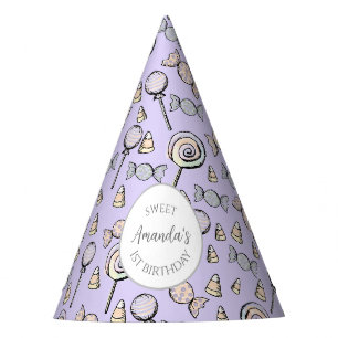 Sweet Little Thing Purple Candy Party Hat