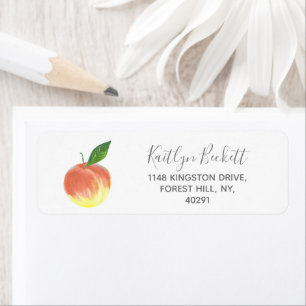 Sweet Little Watercolor Peach Return Address Label