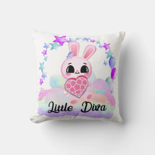 sweet little white rabbit cushion