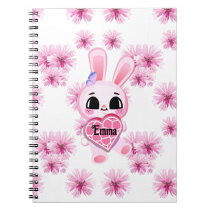 sweet little white rabbit notebook
