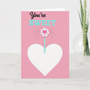 Sweet Lollipop Faux Gold Foil Card