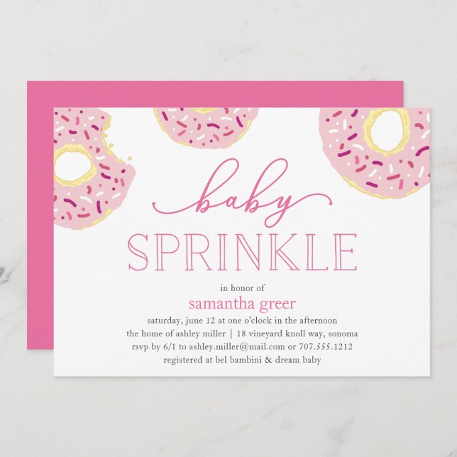 Sweet Love | Baby Sprinkle Invitation (Front/Back)