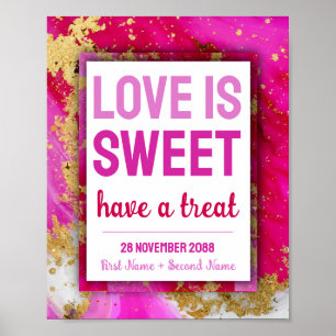 Sweet Love Bat Mitzvah Wedding Dessert Candy Bar Poster